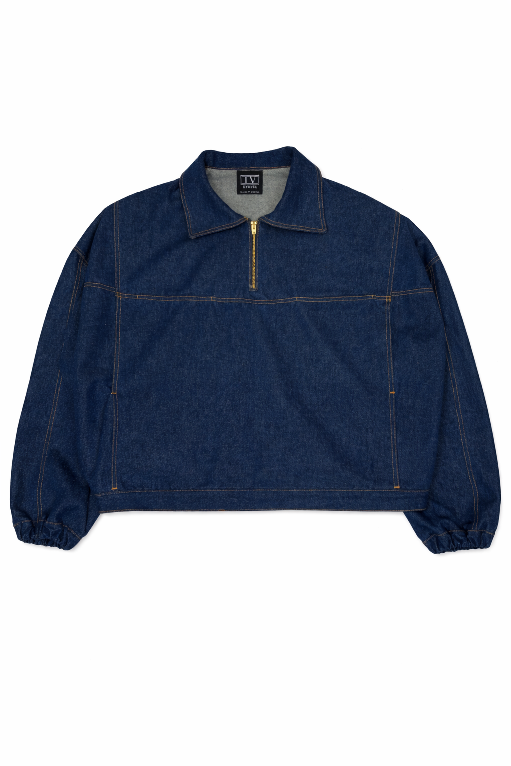 Denim Quarter Zip Jacket