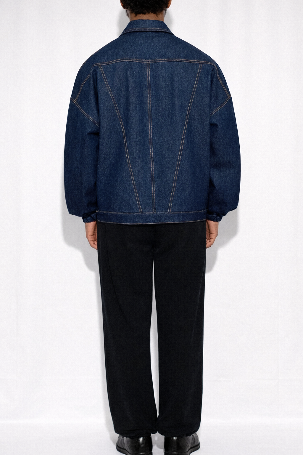 Denim Quarter Zip Jacket