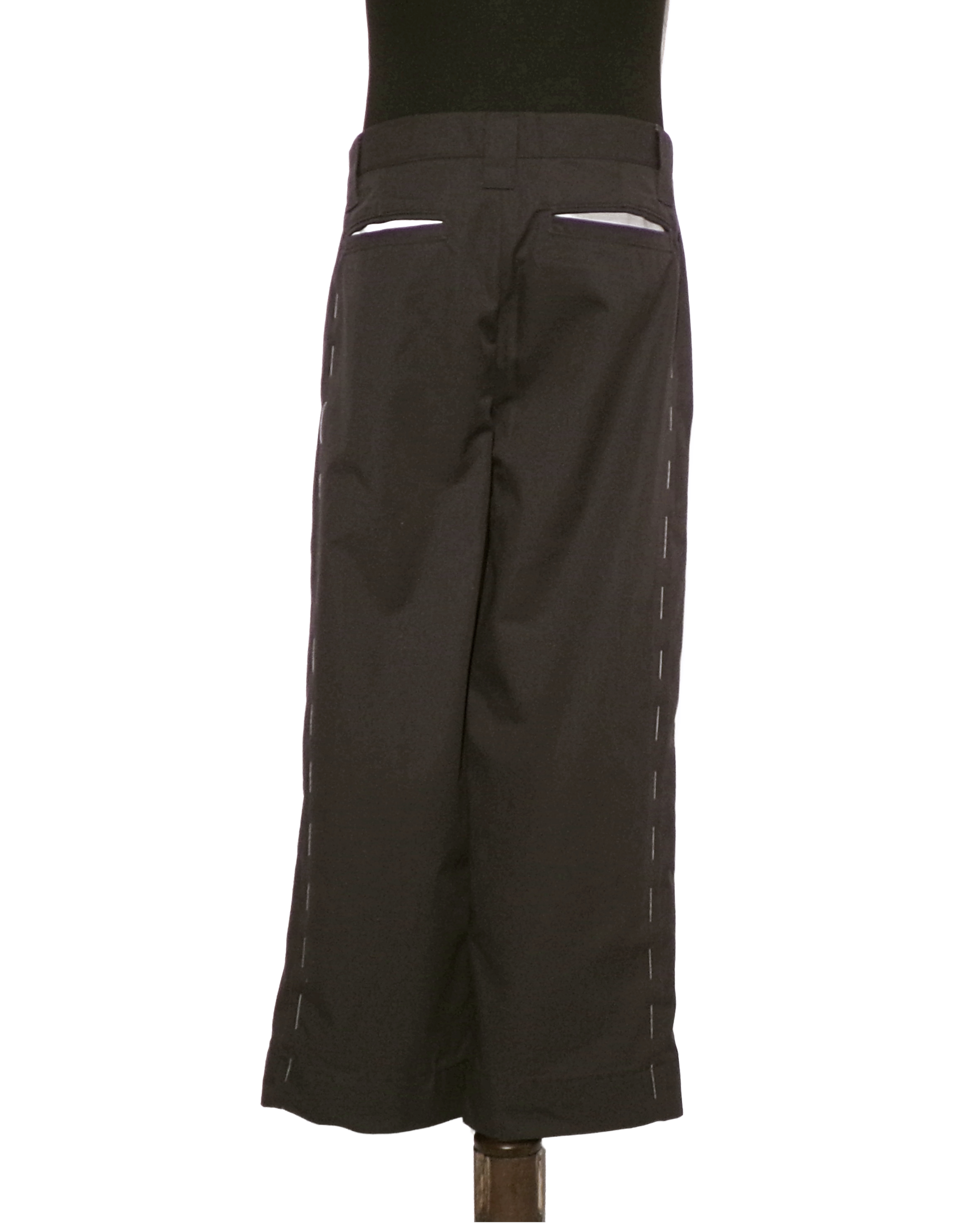 Pleated Basting Stitch Trousers