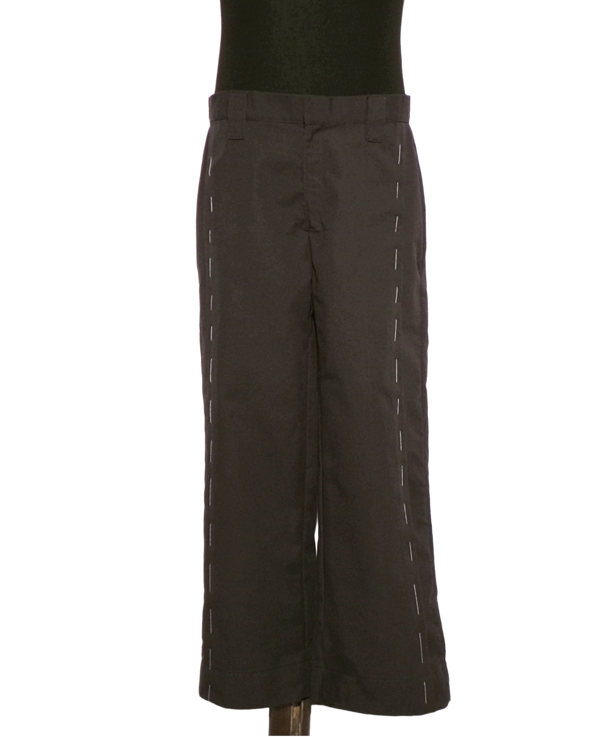 Pleated Basting Stitch Trousers