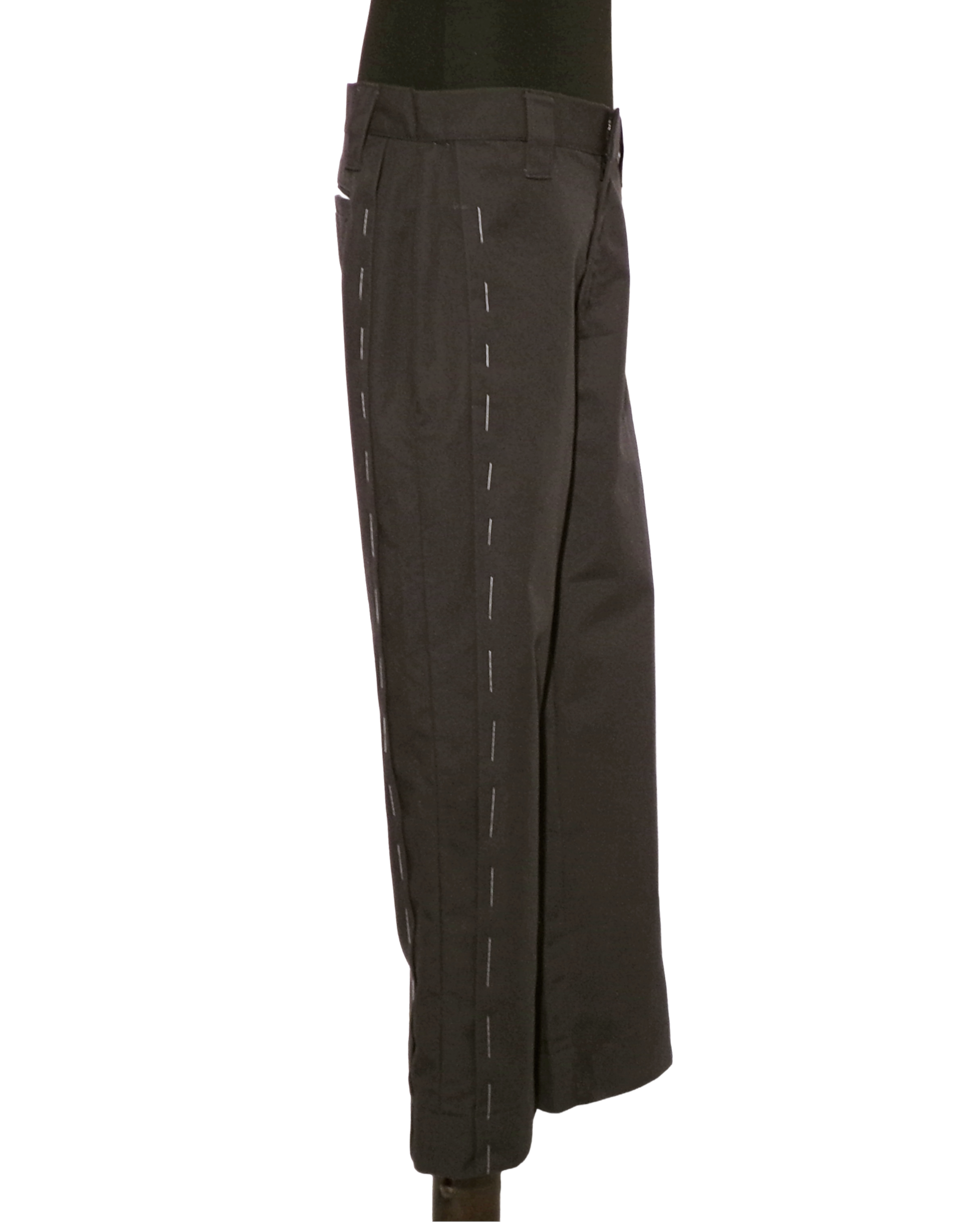 Pleated Basting Stitch Trousers
